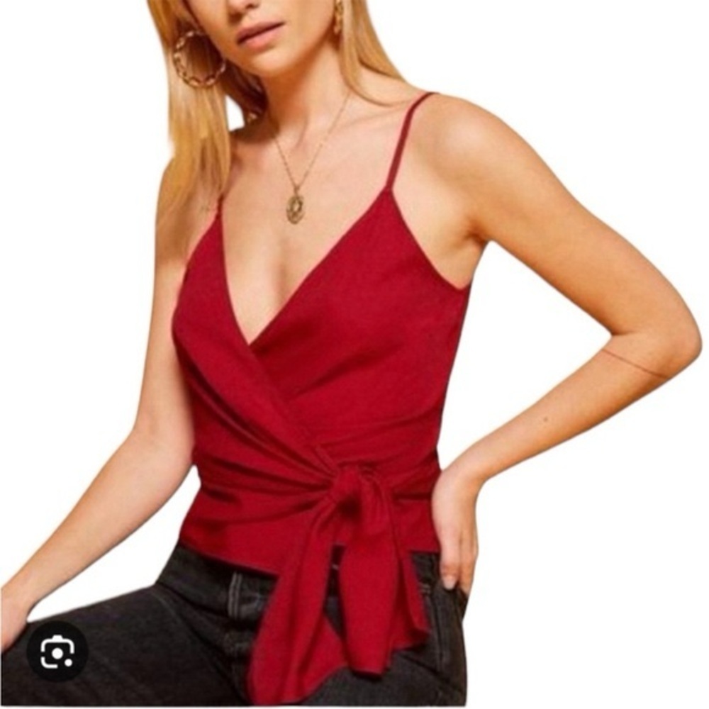 Express Red Wrap Camisole Top